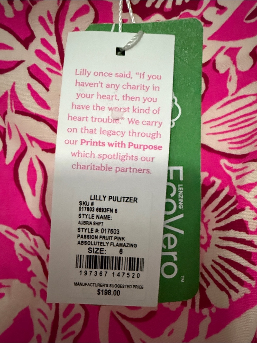 Lilly Pulitzer Pink and Cream Floral Sleeveless Mini Dress - Picture 4 of 5